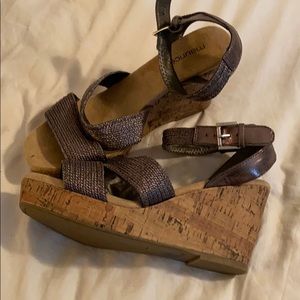 Never worn Maurices wedge sandals